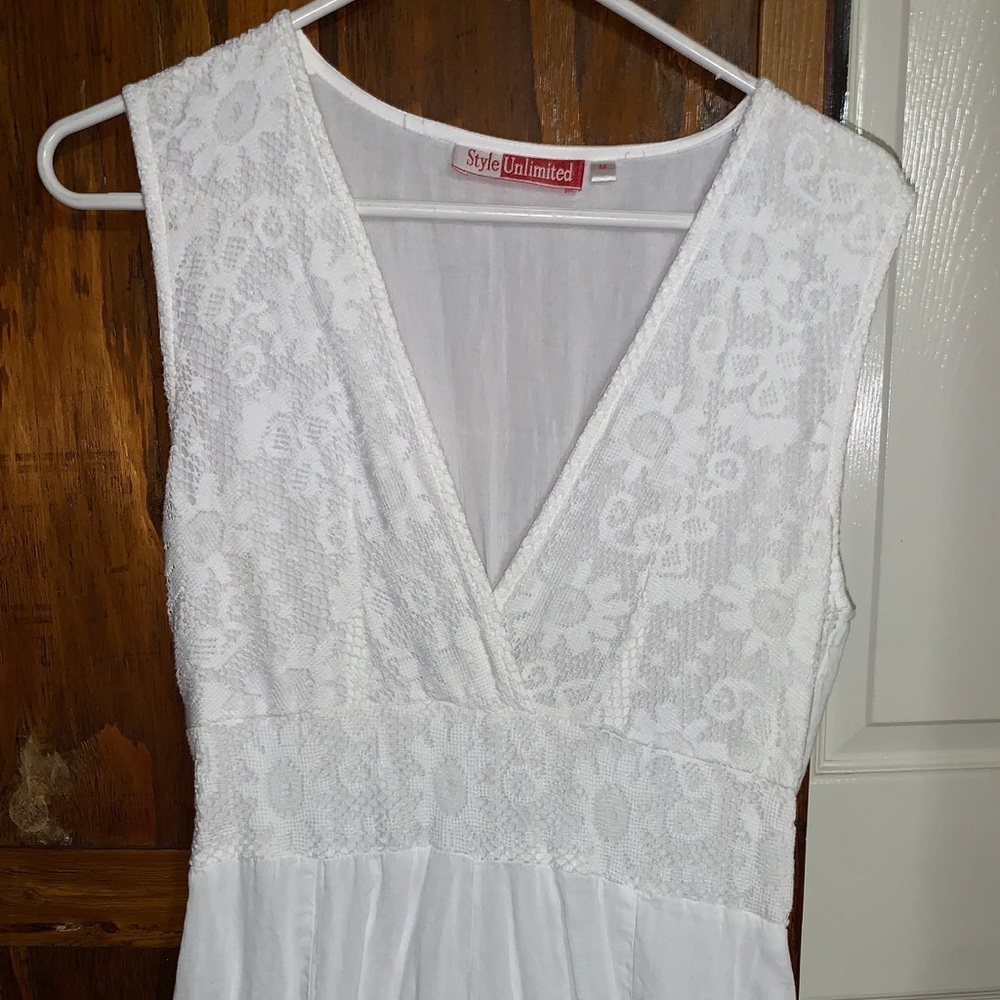 White dress worn once! Awesome summer dress
